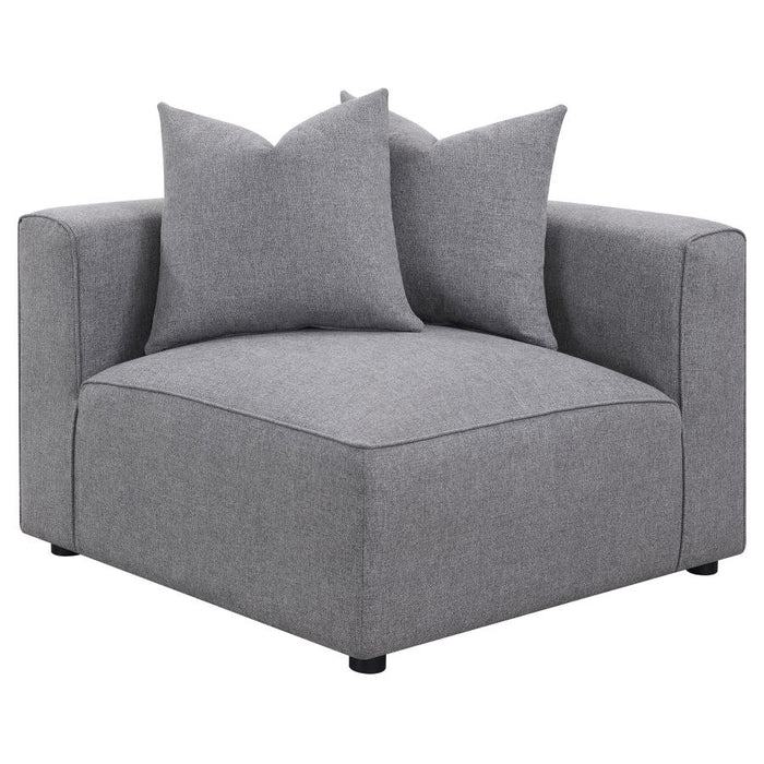 Jennifer Upholstered Corner Chair Grey