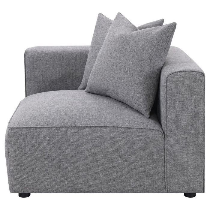 Jennifer Upholstered Corner Chair Grey