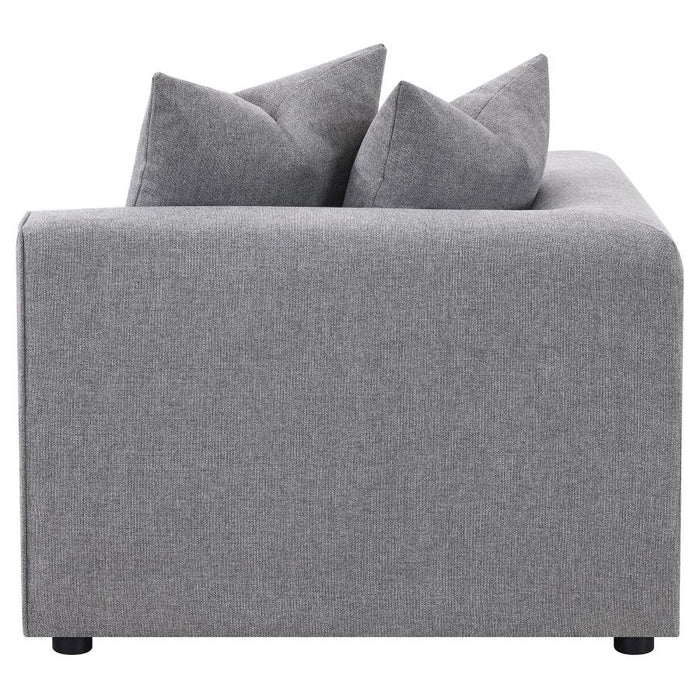 Jennifer Upholstered Corner Chair Grey