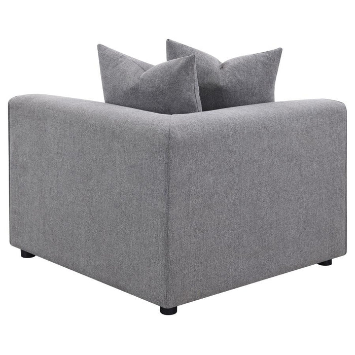 Jennifer Upholstered Corner Chair Grey