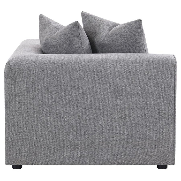 Jennifer Upholstered Corner Chair Grey