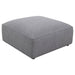 Coaster Jennifer Square Upholstered Ottoman Grey Default Title