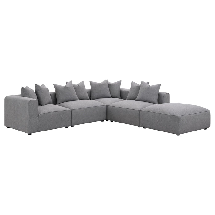 Coaster Jennifer Square Upholstered Ottoman Grey Default Title