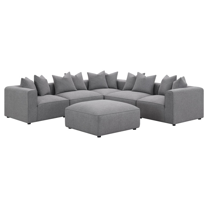 Coaster Jennifer Square Upholstered Ottoman Grey Default Title