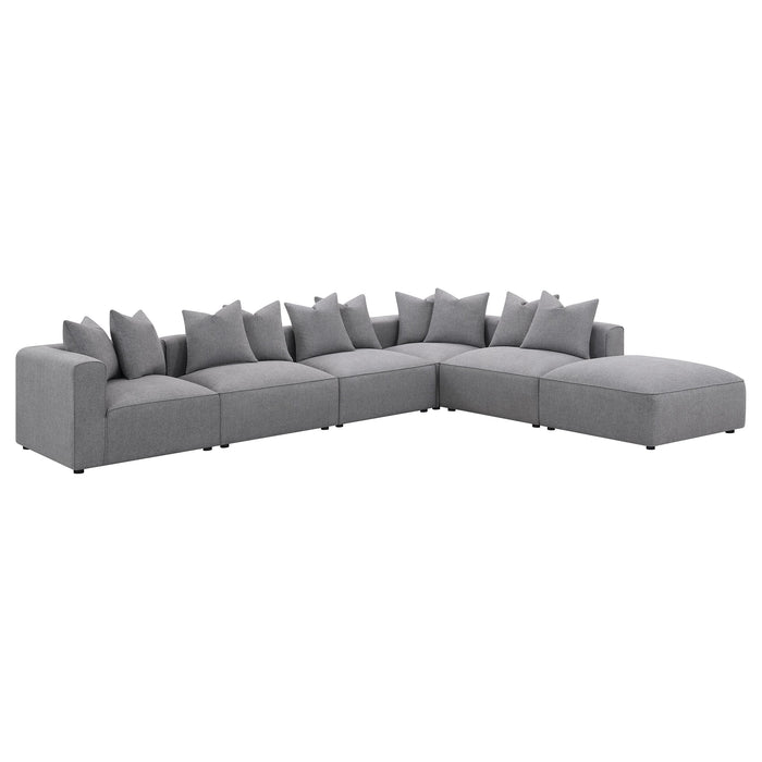 Coaster Jennifer Square Upholstered Ottoman Grey Default Title