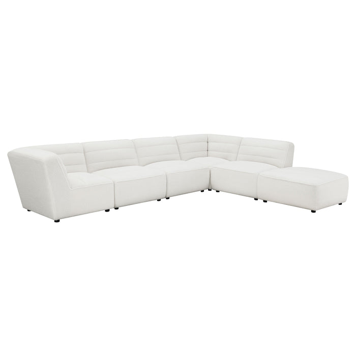 Coaster Sunny 6-piece Upholstered Sectional Natural Default Title