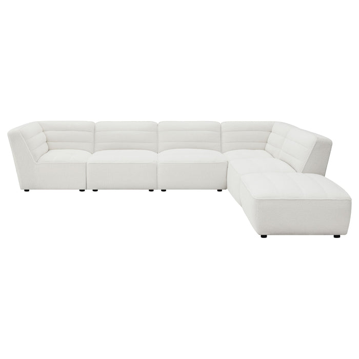 Coaster Sunny 6-piece Upholstered Sectional Natural Default Title