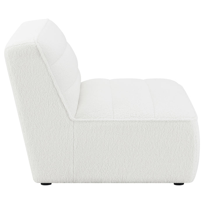 Coaster Sunny Upholstered Armless Chair Natural Default Title