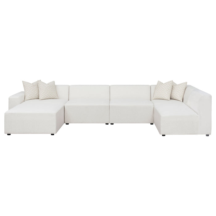 Coaster Freddie Upholstered Modular Sectional Pearl