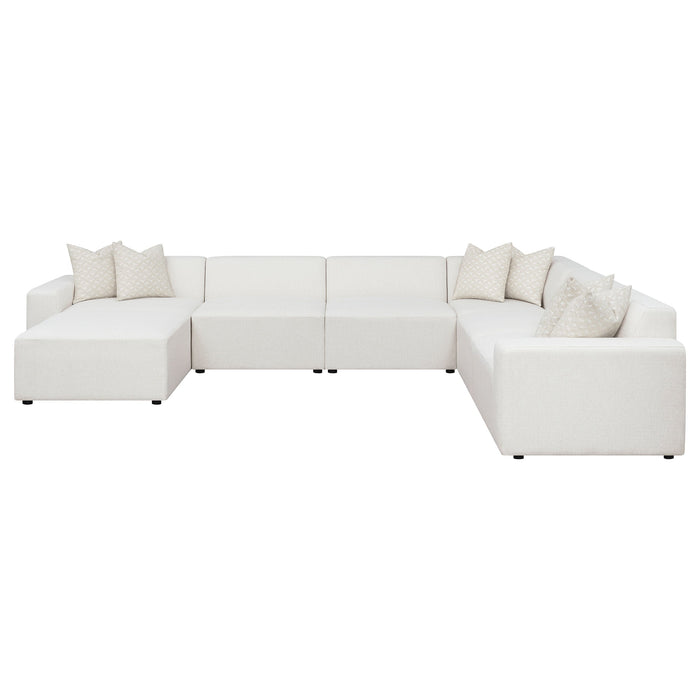 Coaster Freddie Upholstered Modular Sectional Pearl