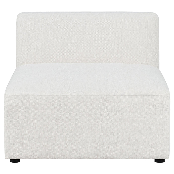 Coaster Freddie Upholstered Tight Back Armless Chair Pearl Default Title