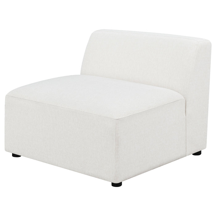 Coaster Freddie Upholstered Tight Back Armless Chair Pearl Default Title