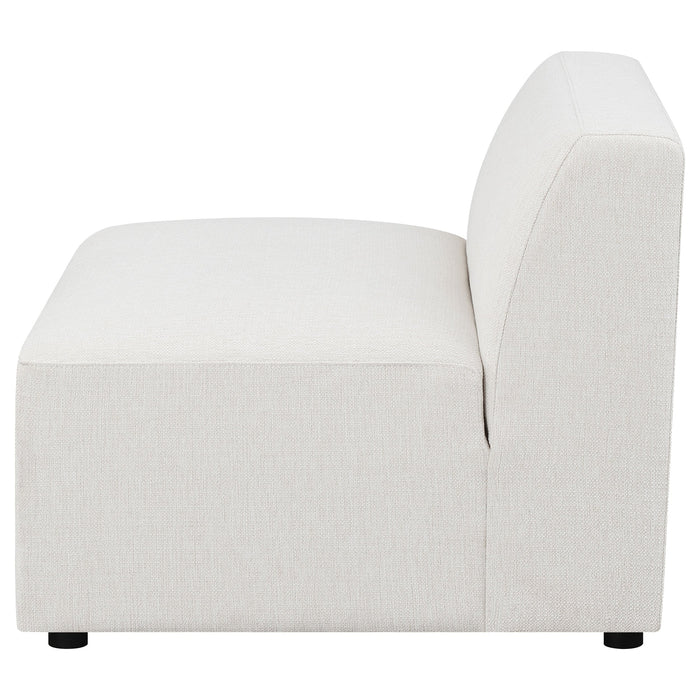 Coaster Freddie Upholstered Tight Back Armless Chair Pearl Default Title