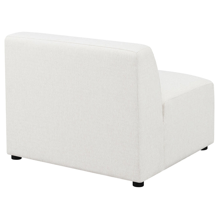 Coaster Freddie Upholstered Tight Back Armless Chair Pearl Default Title