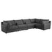 Coaster Sasha Upholstered Modular Sectional Sofa Barely Black Default Title