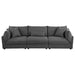 Coaster Sasha 3-Piece Upholstered Sofa Barely Black Default Title