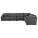 Coaster Sasha 6-Piece Upholstered Modular Sectional Barely Black Default Title