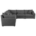 Coaster Sasha 6-Piece Upholstered Modular Sectional Barely Black Default Title