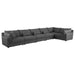 Coaster Sasha 6-Piece Upholstered Modular Sectional Barely Black Default Title