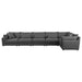 Coaster Sasha 6-Piece Upholstered Modular Sectional Barely Black Default Title