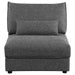 Coaster Sasha Upholstered Armless Chair Barely Black Default Title