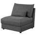 Coaster Sasha Upholstered Armless Chair Barely Black Default Title