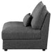 Coaster Sasha Upholstered Armless Chair Barely Black Default Title