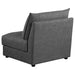 Coaster Sasha Upholstered Armless Chair Barely Black Default Title