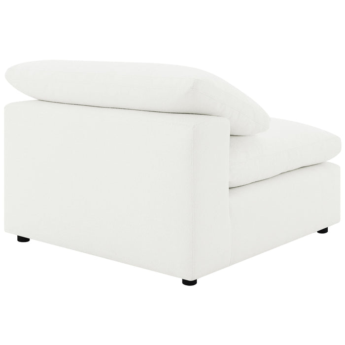 Raleigh Boucle Upholstered Armless Chair Ivory