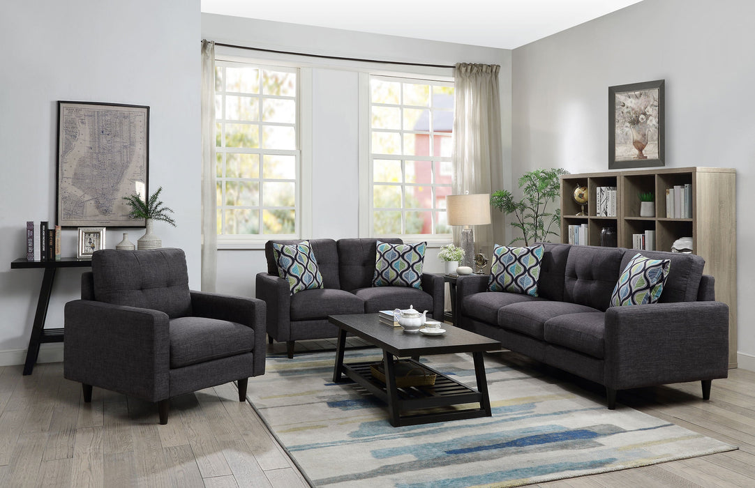 Coaster Watsonville Tufted Back Sofa Grey Default Title