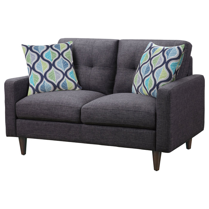 Coaster Watsonville Tufted Back Loveseat Grey Default Title