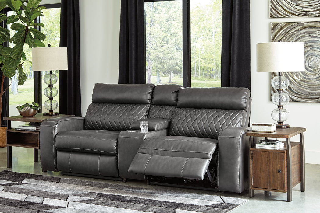 Samperstone Power Reclining Sectional Loveseat