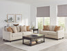 Coaster Christine Cushion Back Living Room Set Beige Sofa+Loveseat