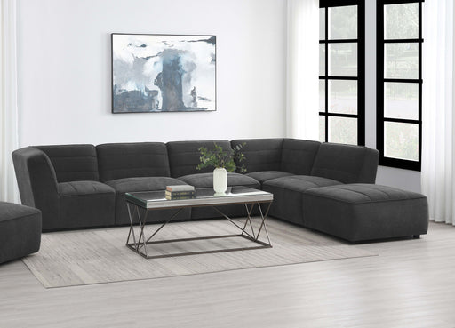 Coaster Sunny Upholstered 6-piece Modular Sectional Dark Charcoal Default Title