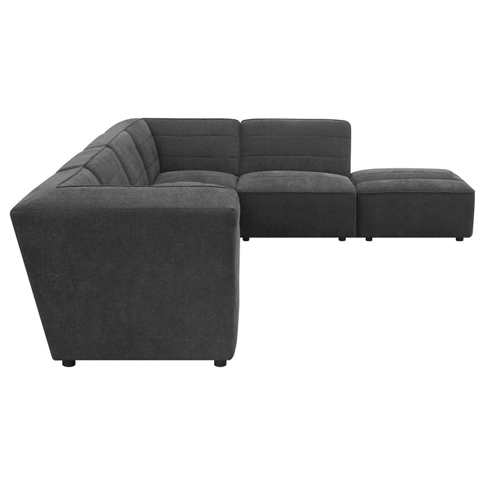 Coaster Sunny Upholstered 6-piece Modular Sectional Dark Charcoal Default Title