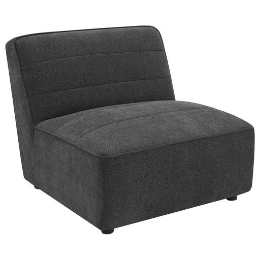 Coaster Cobie Upholstered Swivel Armless Chair Natural Charcoal