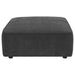 Coaster Sunny Upholstered Square Ottoman Dark Charcoal Default Title