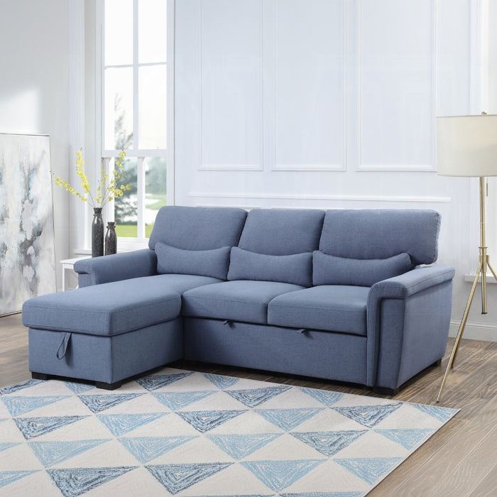 Haruko 95"L Reversible Sectional Sofa with Sleeper & Storage