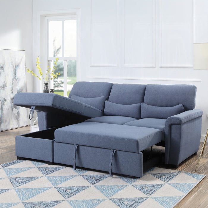 Haruko 95"L Reversible Sectional Sofa with Sleeper & Storage