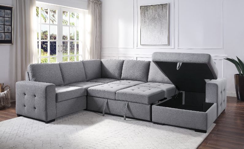 Nardo 125"L Sectional Sofa with Storage