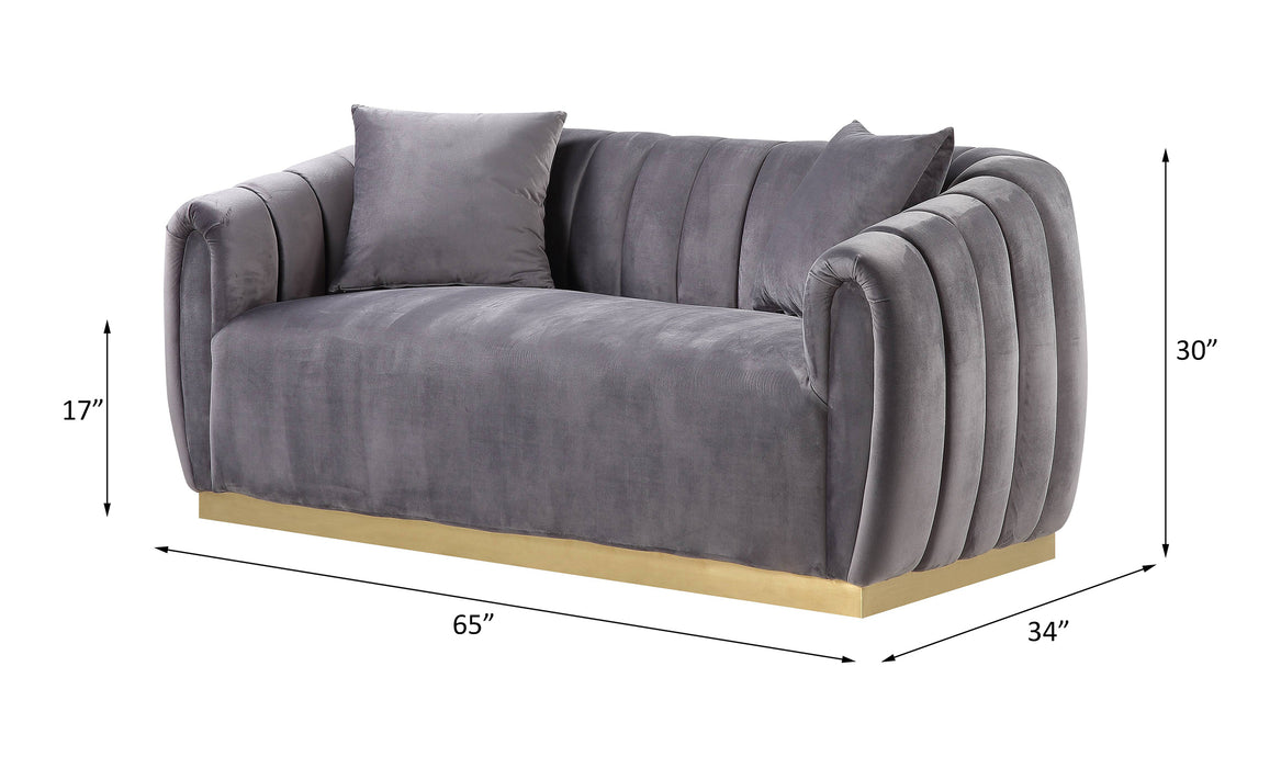 Elchanon 65"L Loveseat with 2 Pillows