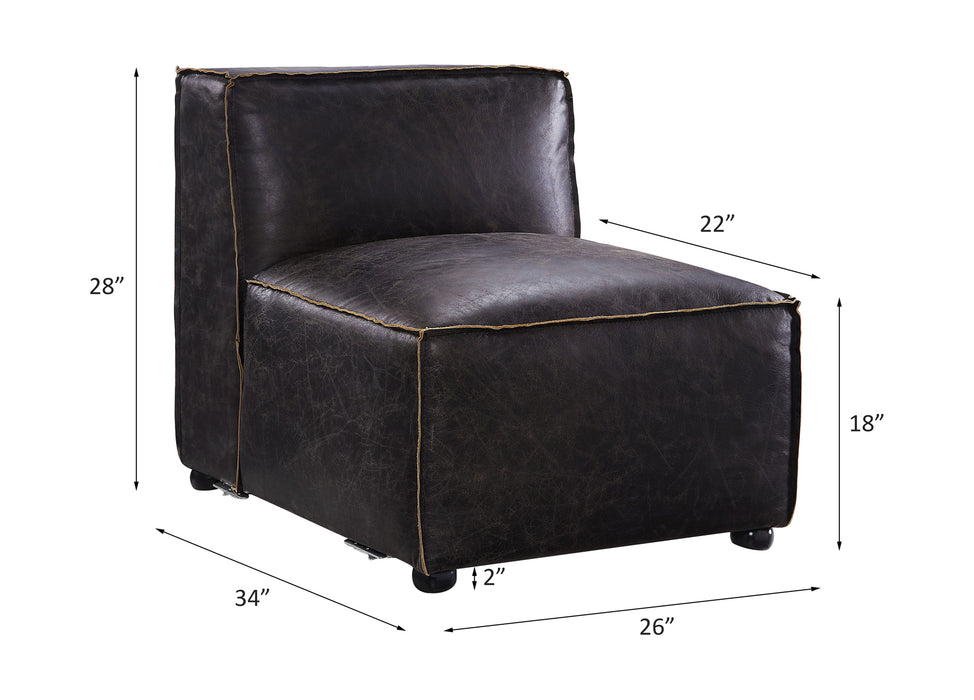 Birdie Top Grain Leather Modular - Armless Chair