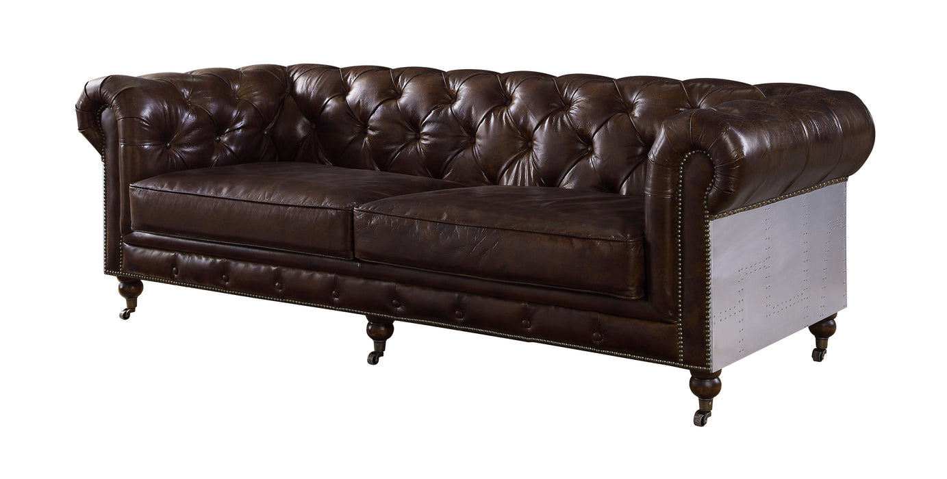 Aberdeen 89"L Top Grain Leather Sofa