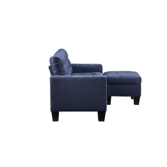 Earsom 81"L Linen Reversible Sofa & Ottoman