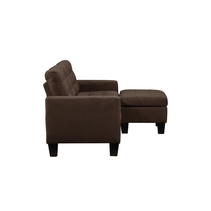 Earsom 81"L Linen Reversible Sofa & Ottoman