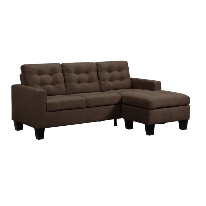 Earsom 81"L Linen Reversible Sofa & Ottoman