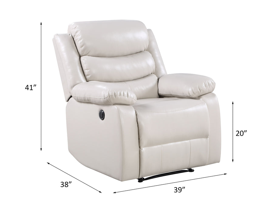 Eilbra 39"W Upholstered Power Motion Recliner