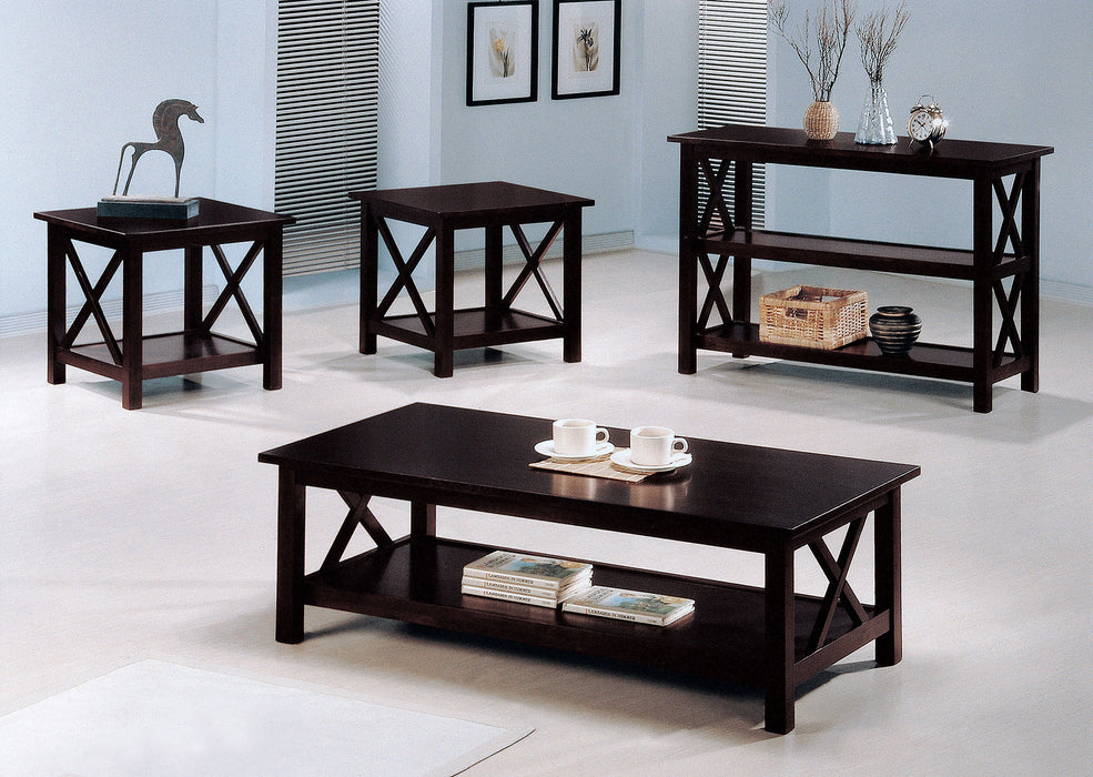 Coaster Rachelle 3-piece Occasional Table Set Deep Merlot Default Title