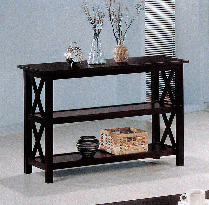 Coaster Rachelle Sofa Table with 2-shelf Deep Merlot Default Title