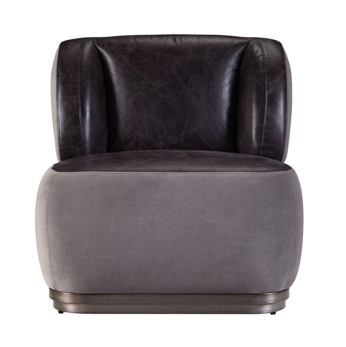 Decapree Top Grain Leather Accent Chair